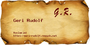 Geri Rudolf névjegykártya