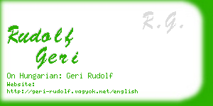 rudolf geri business card